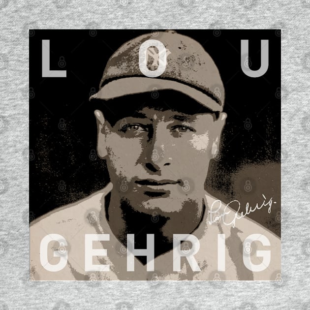 Lou Gehrig Yankees 3 by Buck Tee by Buck Tee